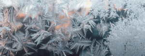 frost on a window-cryotherapy facial