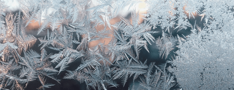 frost on a window-cryotherapy facial